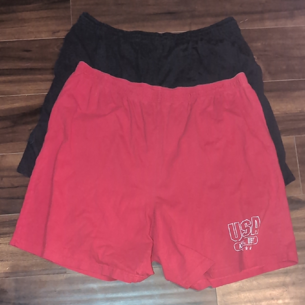Red and Black USA Athletic Shorts